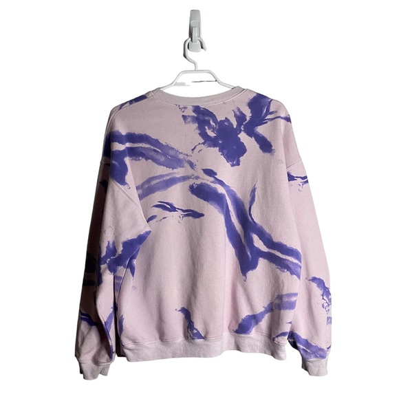 Wild Fable Oversized Unisex Lilac Marble Crewneck Sweatshirt - Picture 7 of 10